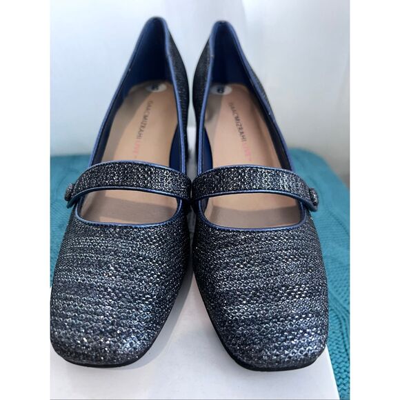 Isaac Mizrahi Navy Metallic Mary Jane 6M - Picture 3 of 9